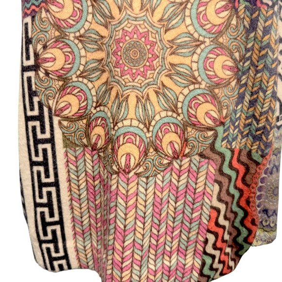YESNO Womens Slouchy Oversized Sweater Drop Shoulders Artsy Multicolor Knit Boho - Picture 3 of 7